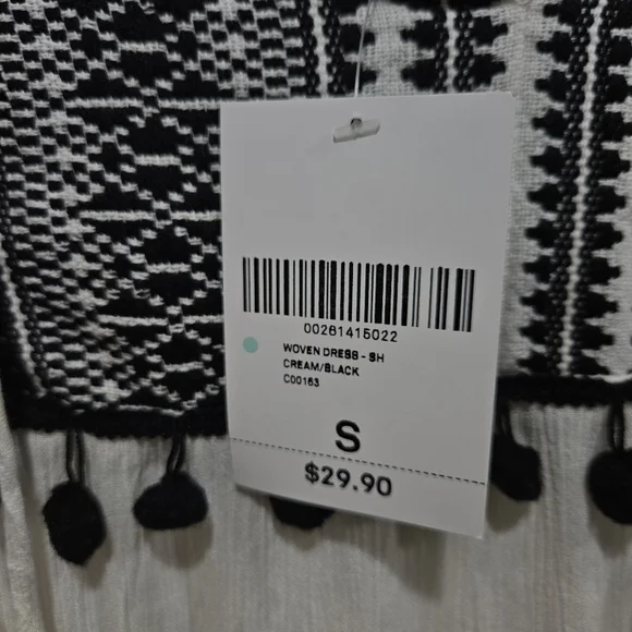 ⚡ 2 for $5 - Forever 21 Black and White Boho Dress - Picture 6 of 7